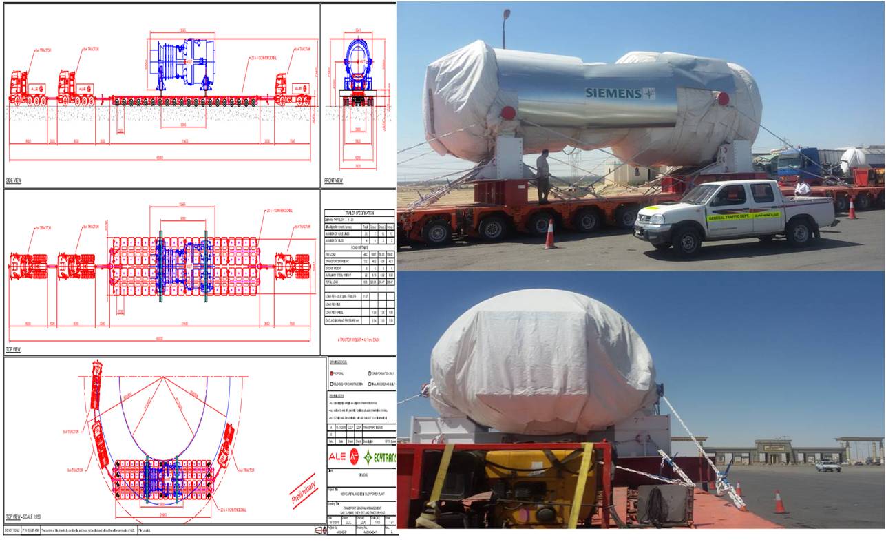 وصول اولى التربينات الغازية لمشروع بني سويف.....