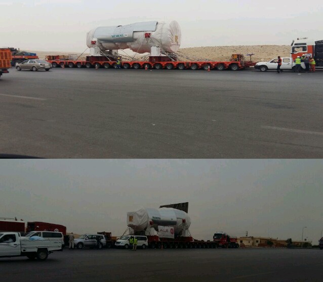 يوجد الان عدد 2 تربينة في طريقها لموقع بني سويف.......